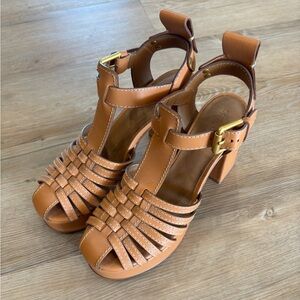 See By Chloe Brown Woven Heels